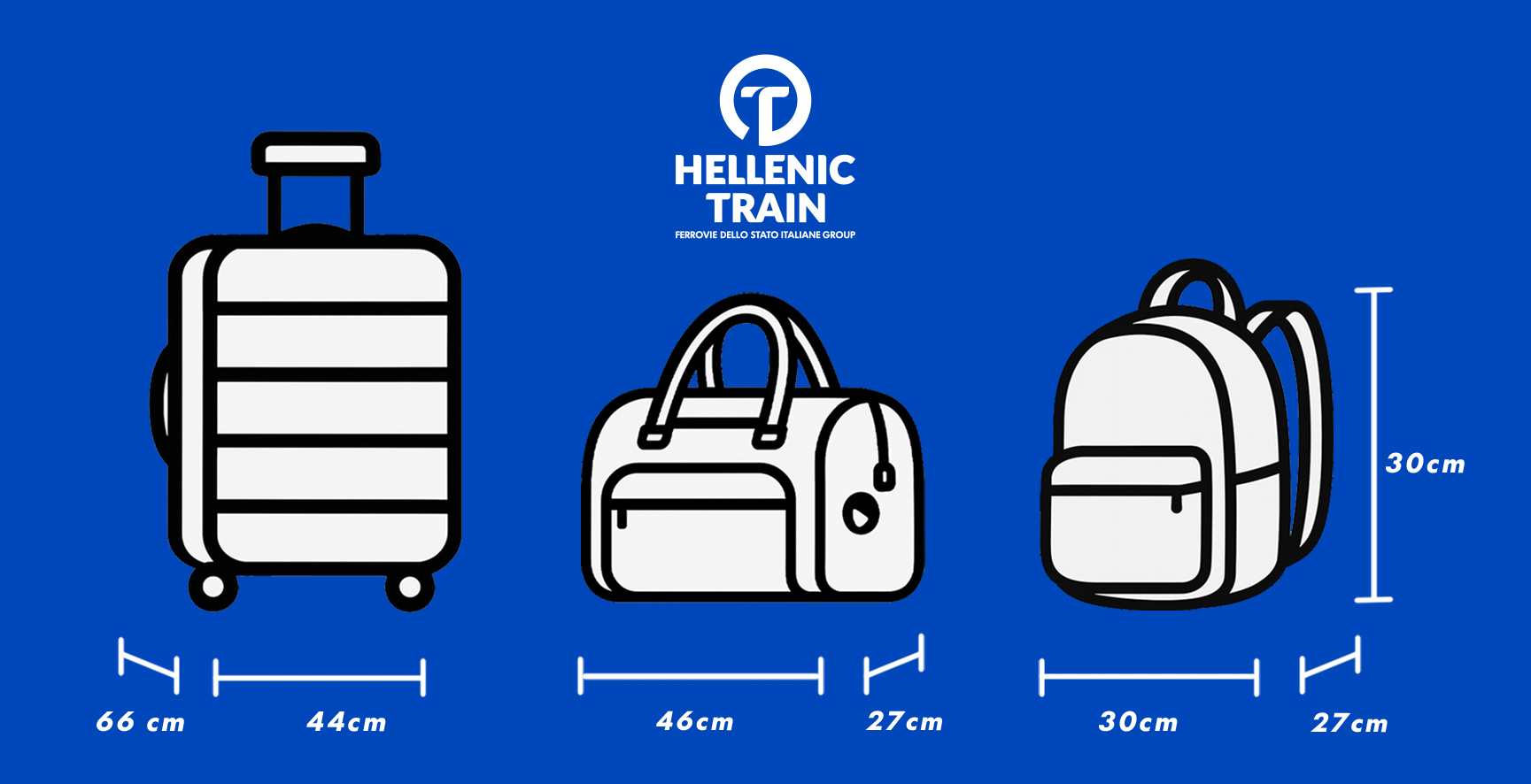luggage on the train