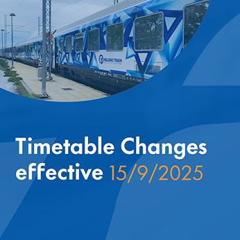 train changes 15/9/2025